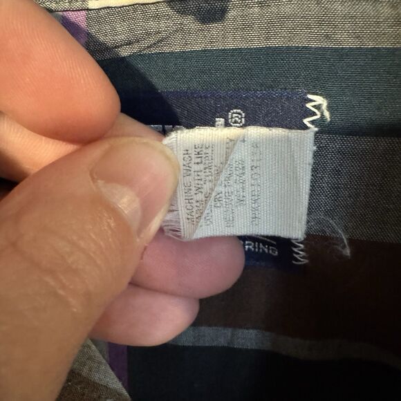 Wrangler Men's 15 - 34 Western Pearl Snap Plaid Shirt Long Sleeve Brown Blue - Picture 4 of 9